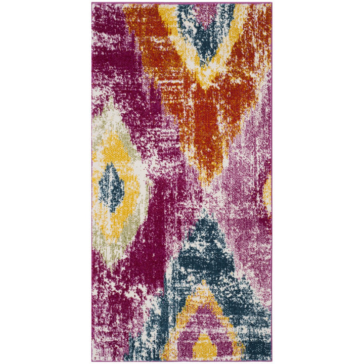 SAFAVIEH Watercolor Collection WTC699K Fuchsia/Orange Rug Image 1