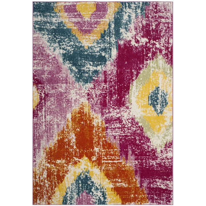 SAFAVIEH Watercolor Collection WTC699K Fuchsia/Orange Rug Image 1