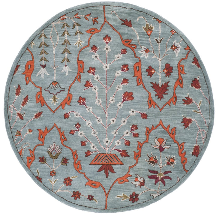 SAFAVIEH Wyndham WYD206A Handmade Blue / Rust Rug Image 1