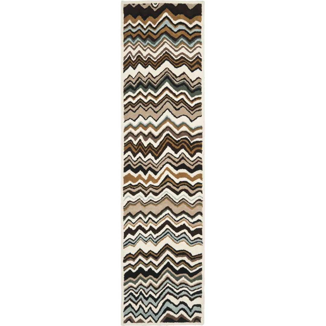 SAFAVIEH Wyndham WYD317A Handmade Brown / Multi Rug Image 1