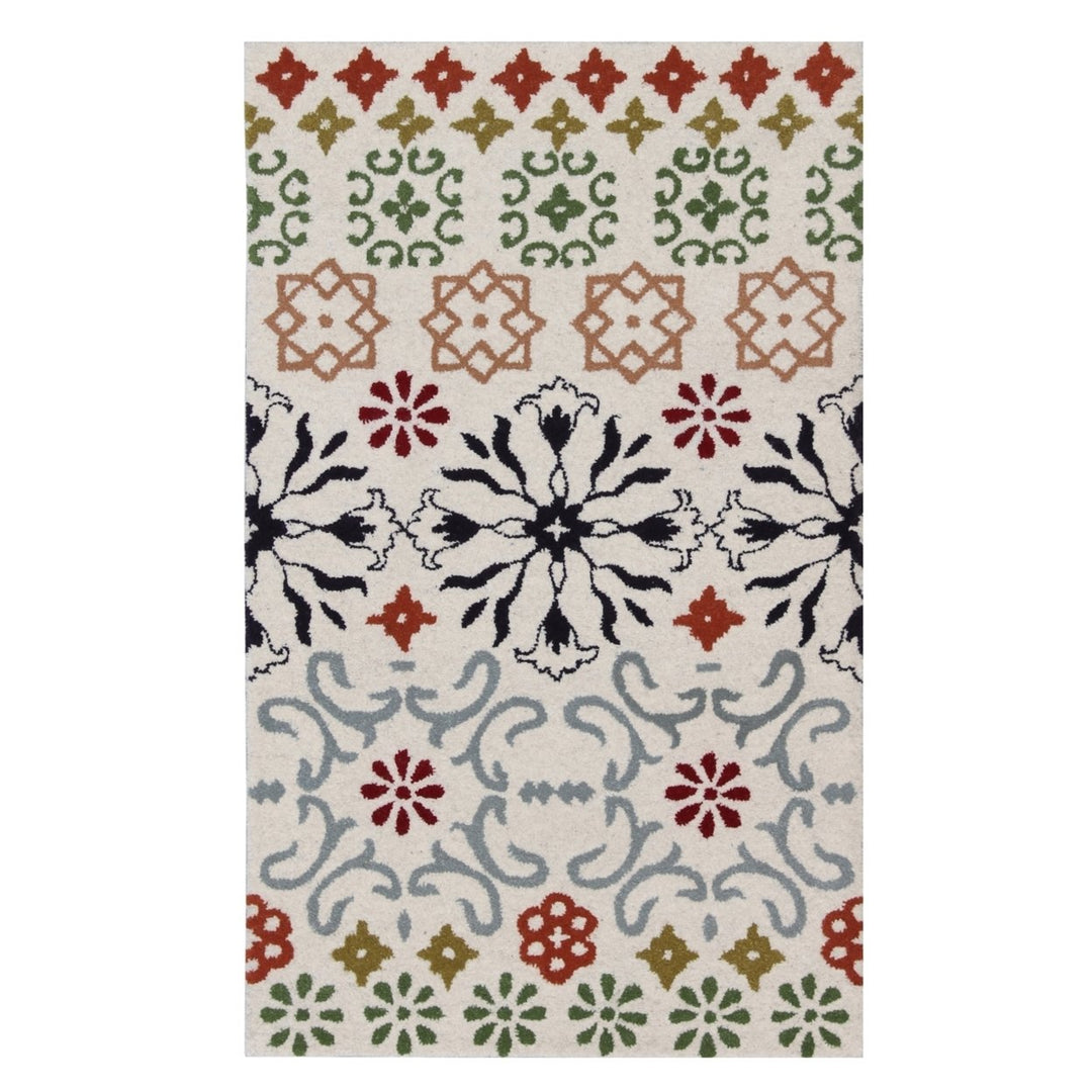 SAFAVIEH Wyndham WYD319A Handmade Ivory / Multi Rug Image 1