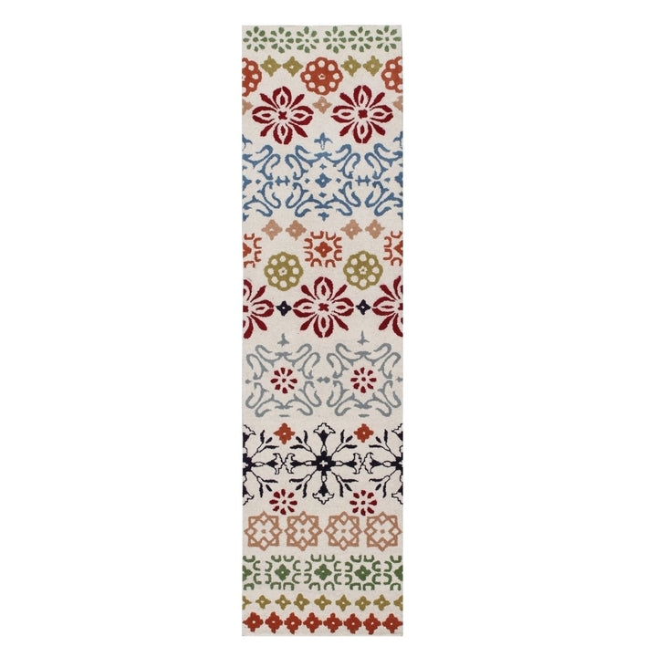 SAFAVIEH Wyndham WYD319A Handmade Ivory / Multi Rug Image 1