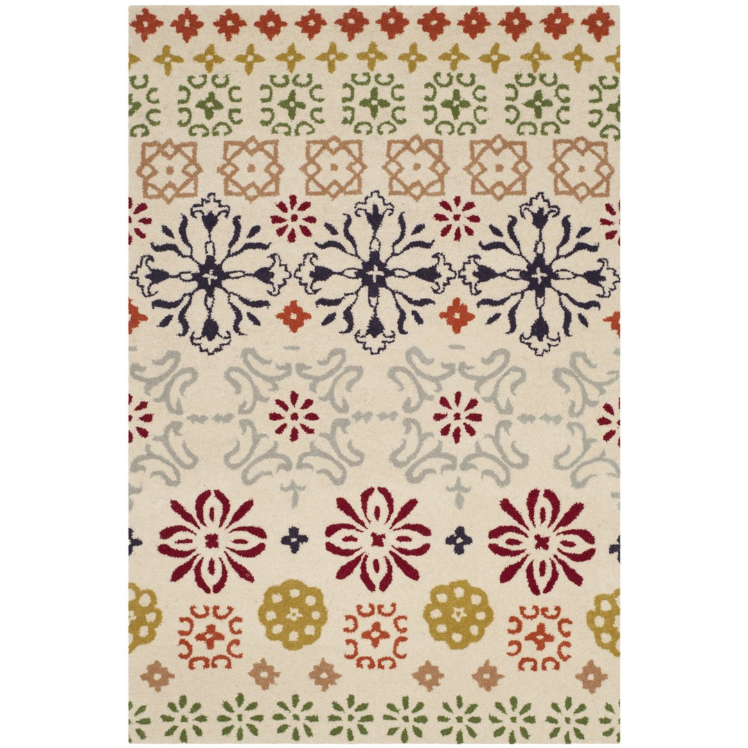 SAFAVIEH Wyndham WYD319A Handmade Ivory / Multi Rug Image 1