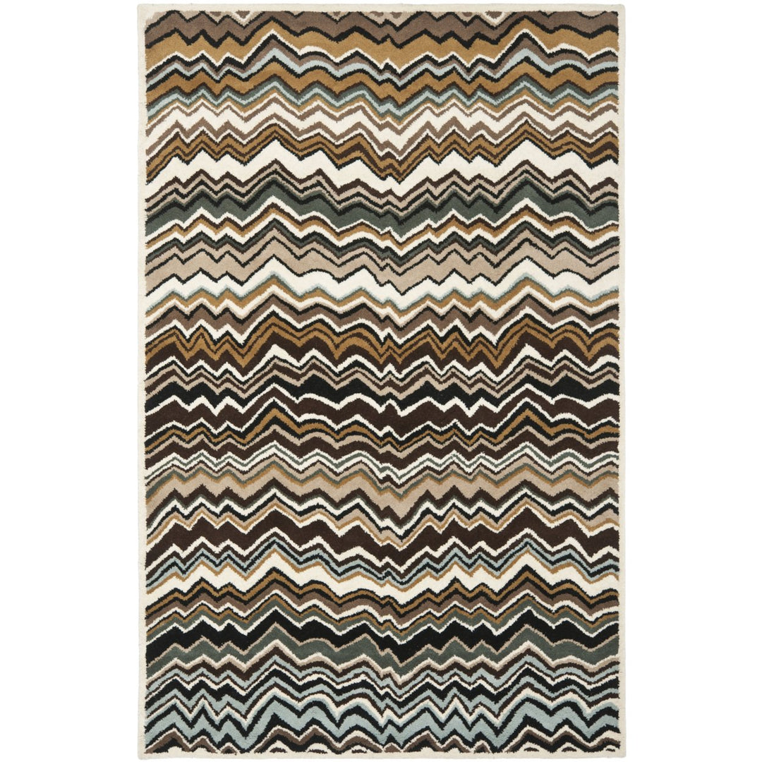 SAFAVIEH Wyndham WYD317A Handmade Brown / Multi Rug Image 1