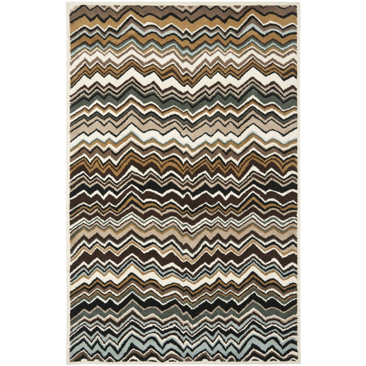 SAFAVIEH Wyndham WYD317A Handmade Brown / Multi Rug Image 1