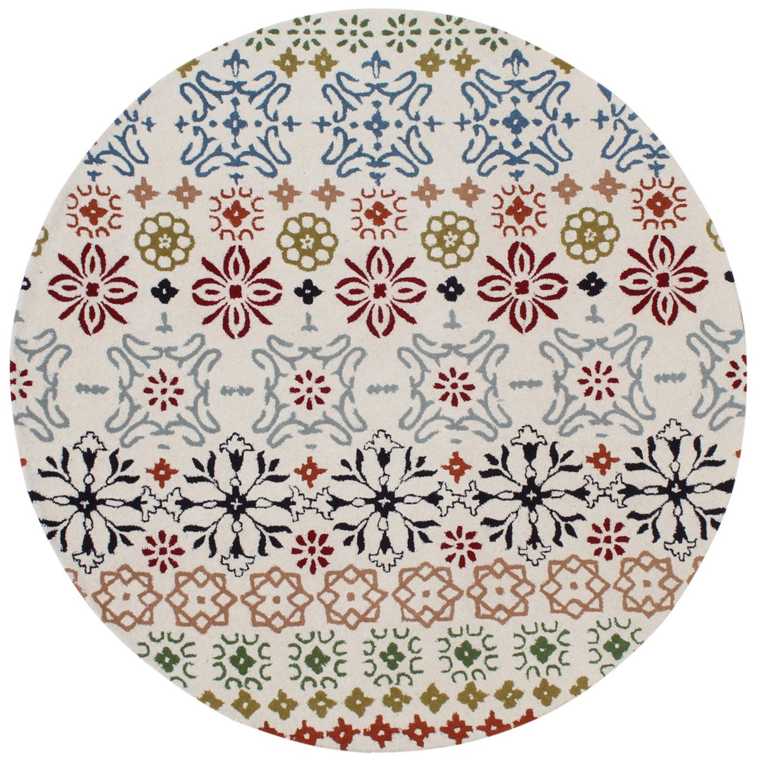 SAFAVIEH Wyndham WYD319A Handmade Ivory / Multi Rug Image 1