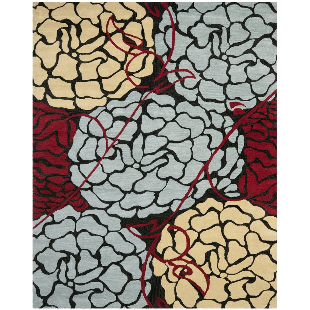 SAFAVIEH Wyndham WYD321A Handmade Charcoal / Red Rug Image 1