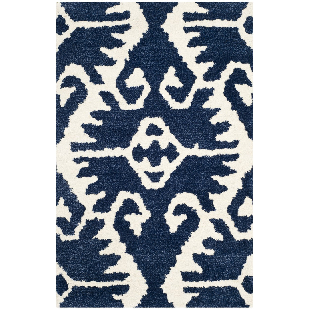 SAFAVIEH Wyndham WYD323C Handmade Royal Blue / Ivory Rug Image 1