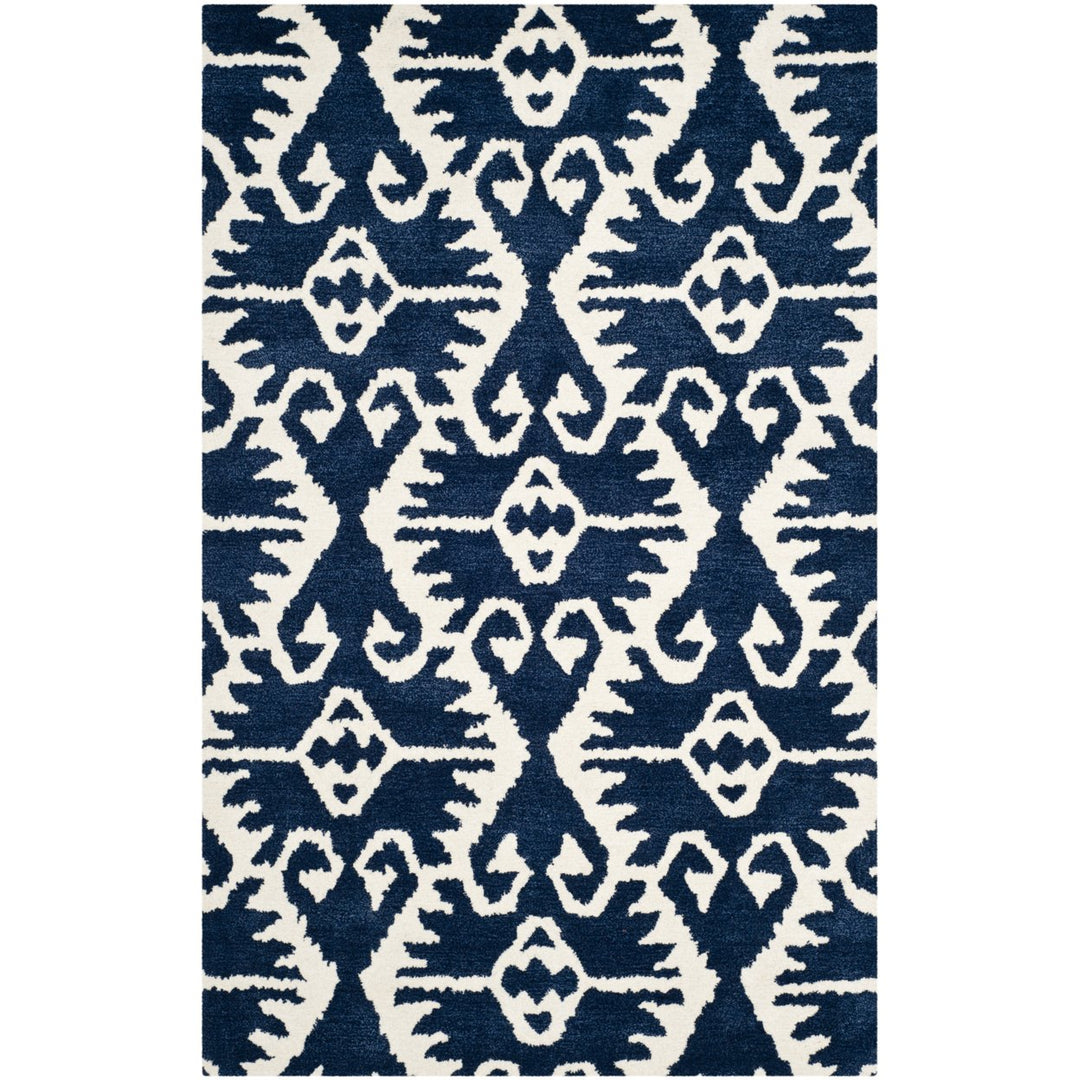 SAFAVIEH Wyndham WYD323C Handmade Royal Blue / Ivory Rug Image 1