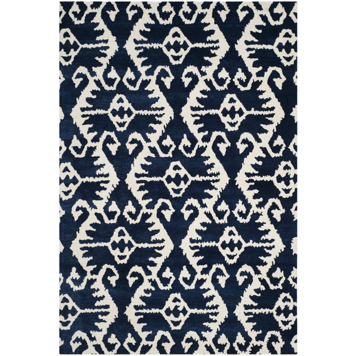 SAFAVIEH Wyndham WYD323C Handmade Royal Blue / Ivory Rug Image 1