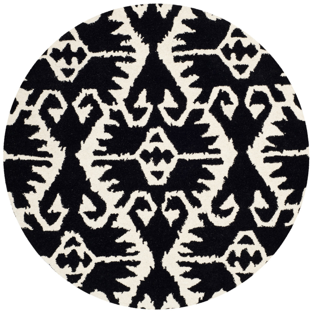 SAFAVIEH Wyndham WYD323D Handmade Black / Ivory Rug Image 4