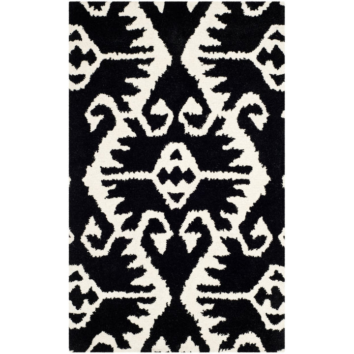 SAFAVIEH Wyndham WYD323D Handmade Black / Ivory Rug Image 1