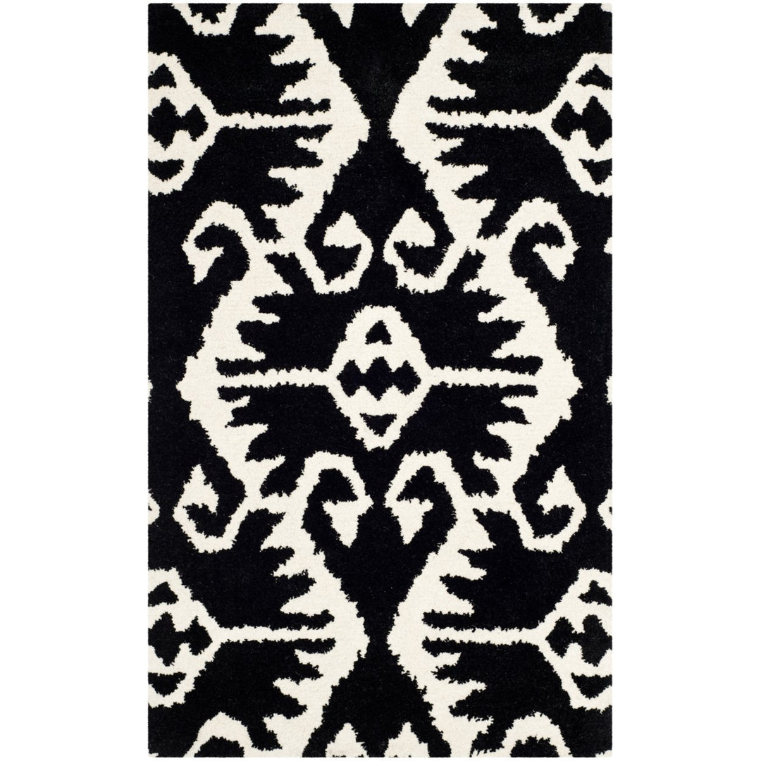 SAFAVIEH Wyndham WYD323D Handmade Black / Ivory Rug Image 1