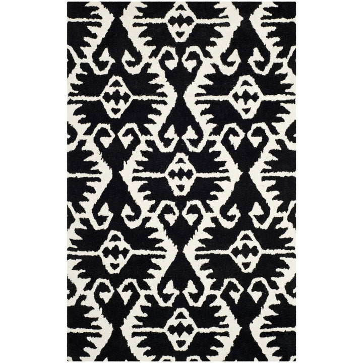 SAFAVIEH Wyndham WYD323D Handmade Black / Ivory Rug Image 1