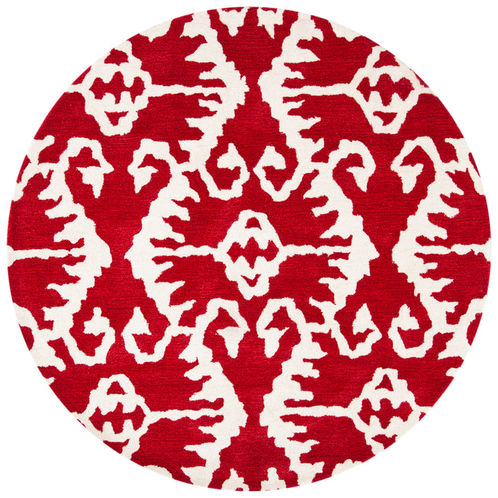 SAFAVIEH Wyndham WYD323R Handmade Red / Ivory Rug Image 6