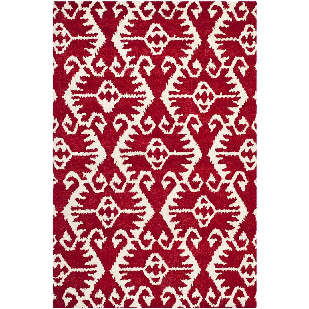 SAFAVIEH Wyndham WYD323R Handmade Red / Ivory Rug Image 1