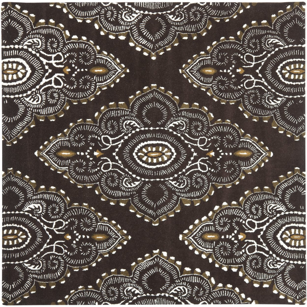 SAFAVIEH Wyndham WYD372B Handmade Brown / Ivory Rug Image 1