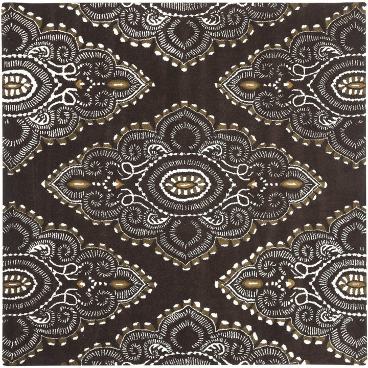 SAFAVIEH Wyndham WYD372B Handmade Brown / Ivory Rug Image 1