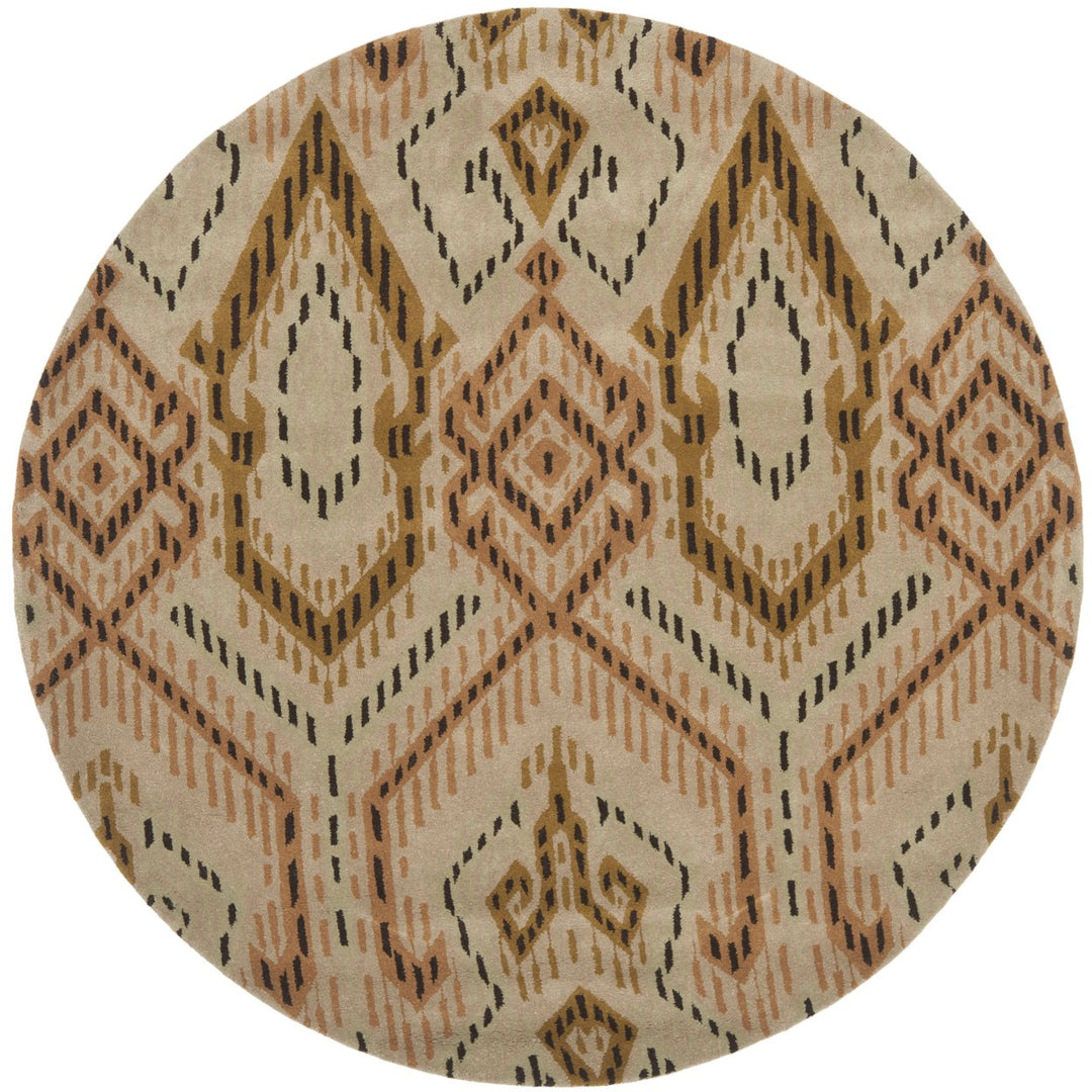 SAFAVIEH Wyndham WYD373A Handmade Brown / Ivory Rug Image 1