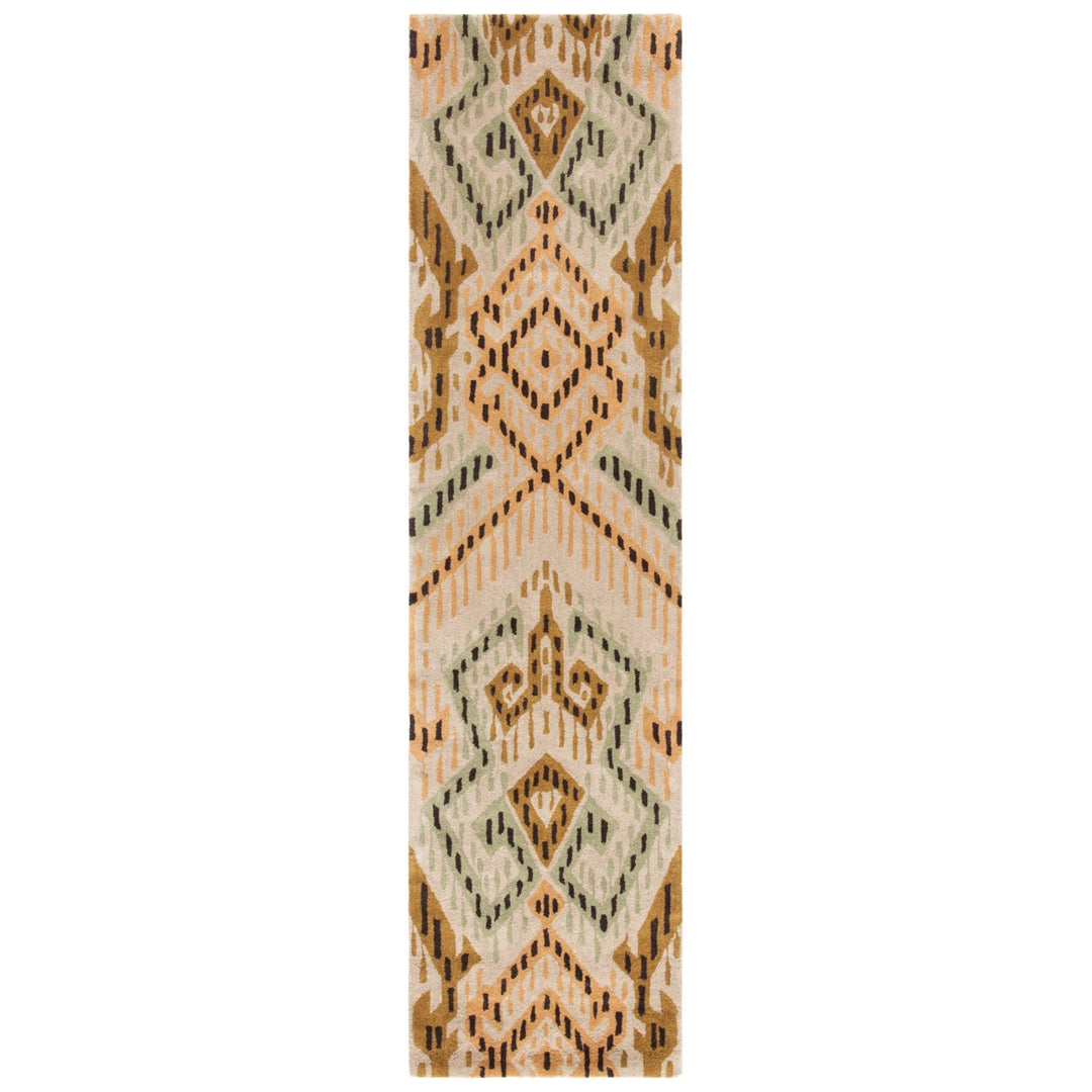 SAFAVIEH Wyndham WYD373A Handmade Brown / Ivory Rug Image 1