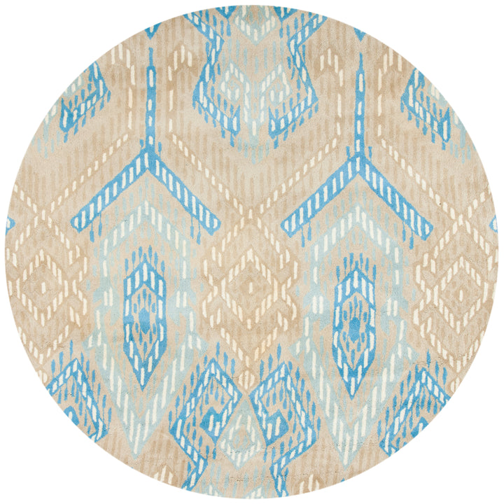 SAFAVIEH Wyndham WYD373B Handmade Beige / Blue Rug Image 4