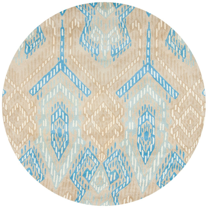 SAFAVIEH Wyndham WYD373B Handmade Beige / Blue Rug Image 1