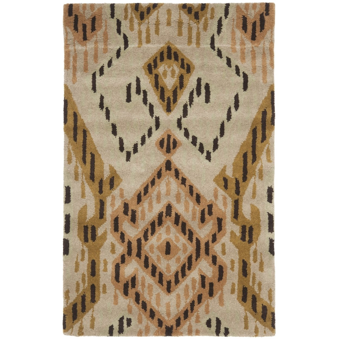 SAFAVIEH Wyndham WYD373A Handmade Brown / Ivory Rug Image 1