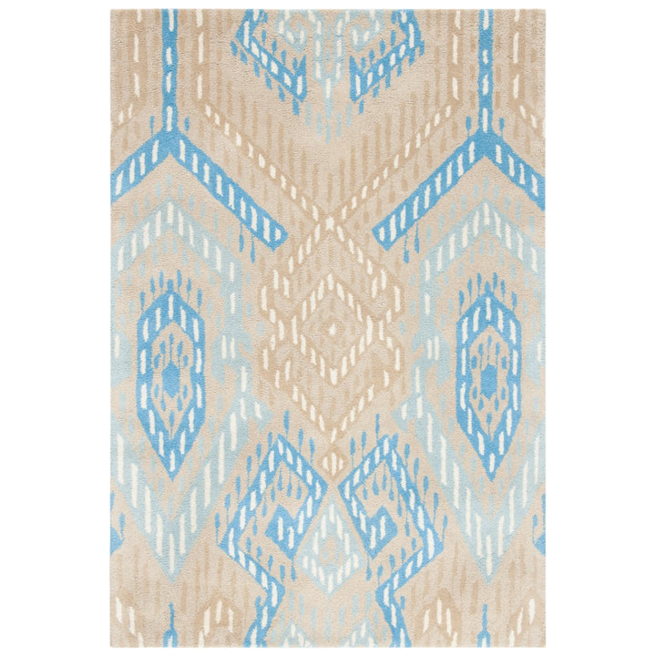 SAFAVIEH Wyndham WYD373B Handmade Beige / Blue Rug Image 1