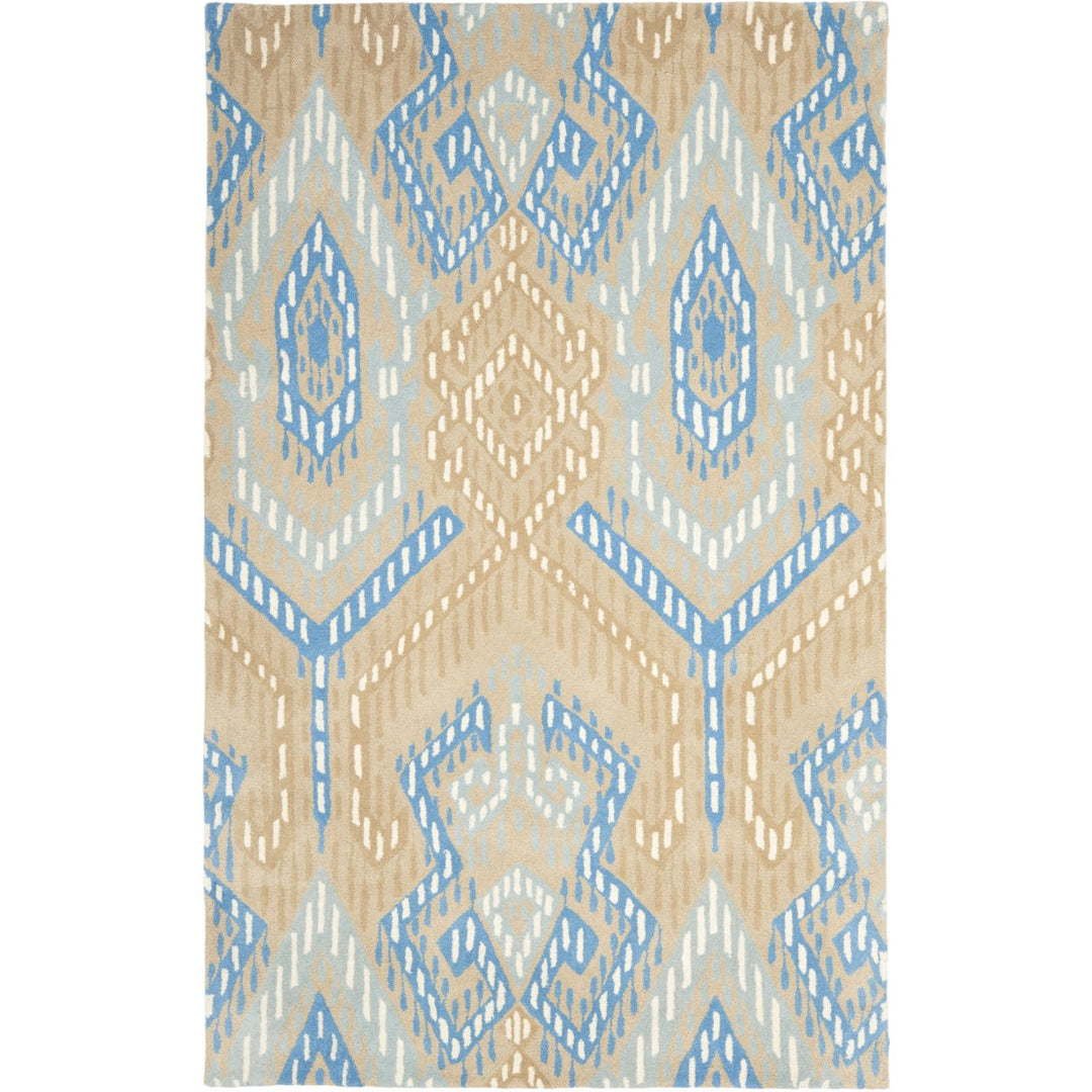 SAFAVIEH Wyndham WYD373B Handmade Beige / Blue Rug Image 1