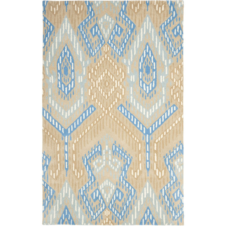 SAFAVIEH Wyndham WYD373B Handmade Beige / Blue Rug Image 1