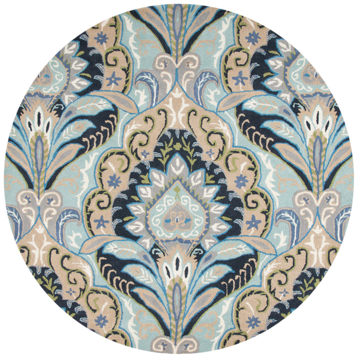 SAFAVIEH Wyndham WYD374A Handmade Blue / Multi Rug Image 4