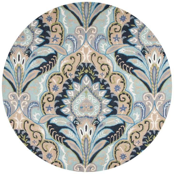 SAFAVIEH Wyndham WYD374A Handmade Blue / Multi Rug Image 1
