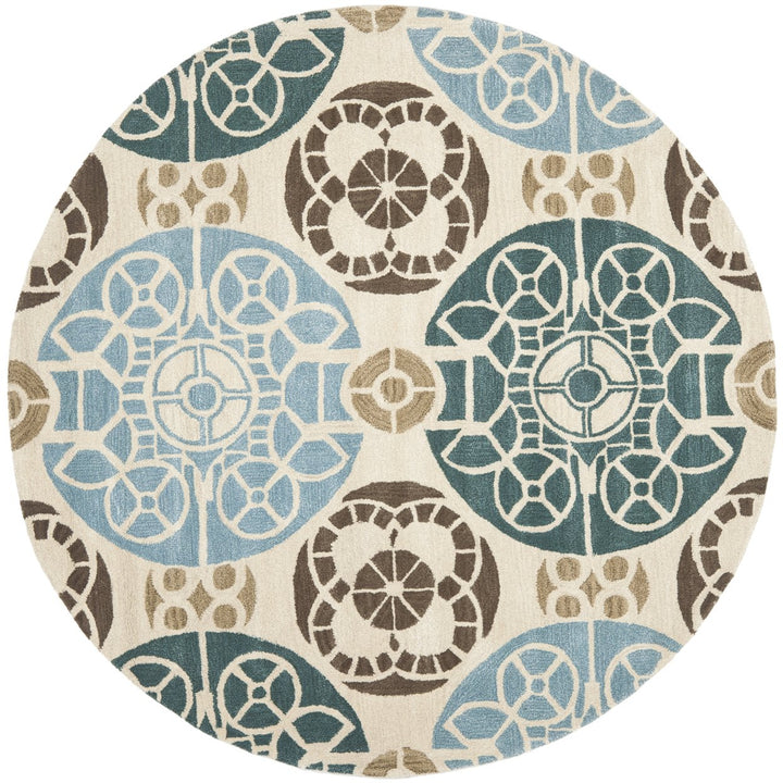 SAFAVIEH Wyndham WYD376A Handmade Beige / Blue Rug Image 1