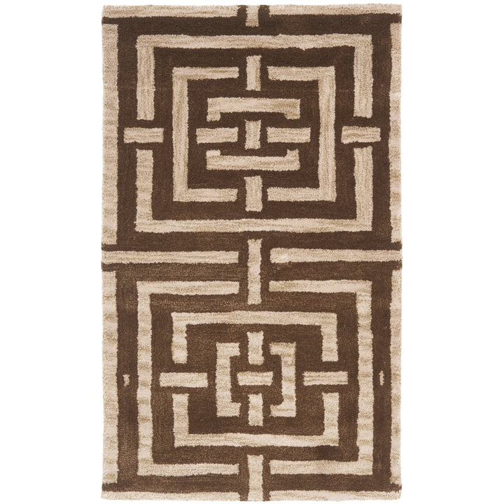 SAFAVIEH Wyndham Collection WYD375A Handmade Brown Rug Image 1