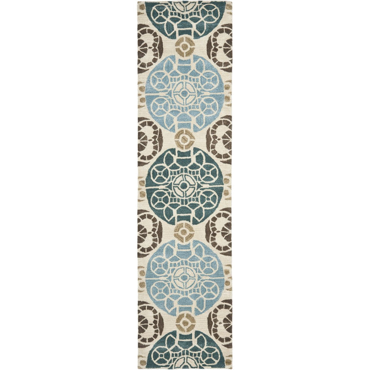 SAFAVIEH Wyndham WYD376A Handmade Beige / Blue Rug Image 1