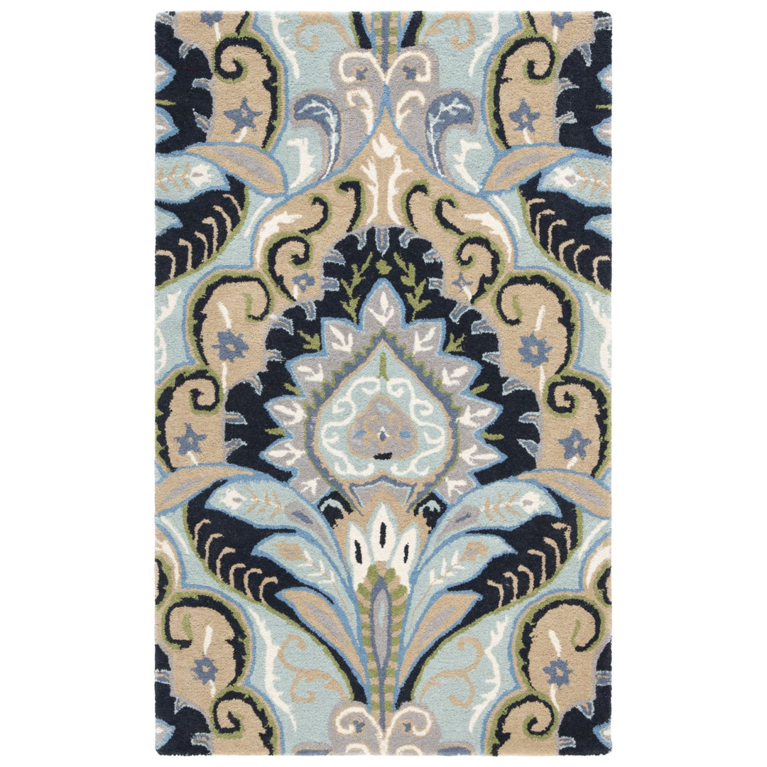 SAFAVIEH Wyndham WYD374A Handmade Blue / Multi Rug Image 1