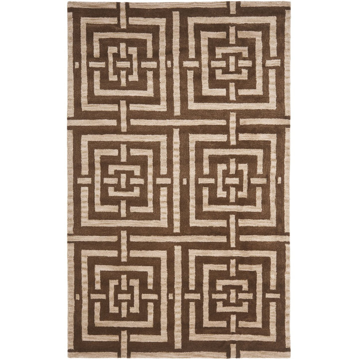 SAFAVIEH Wyndham Collection WYD375A Handmade Brown Rug Image 1