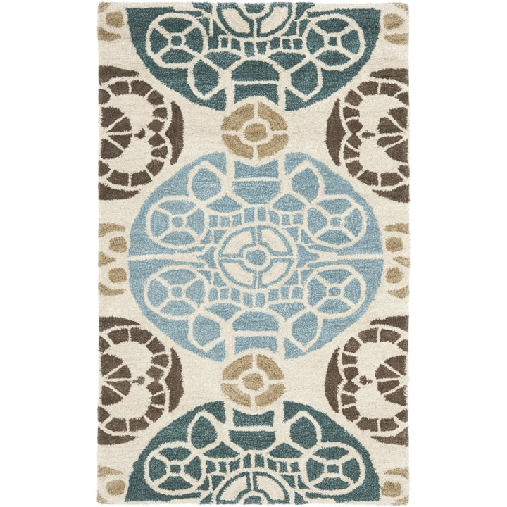 SAFAVIEH Wyndham WYD376A Handmade Beige / Blue Rug Image 1