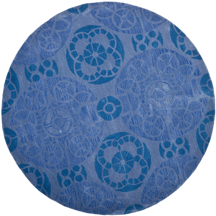 SAFAVIEH Wyndham Collection WYD376E Handmade Blue Rug Image 4