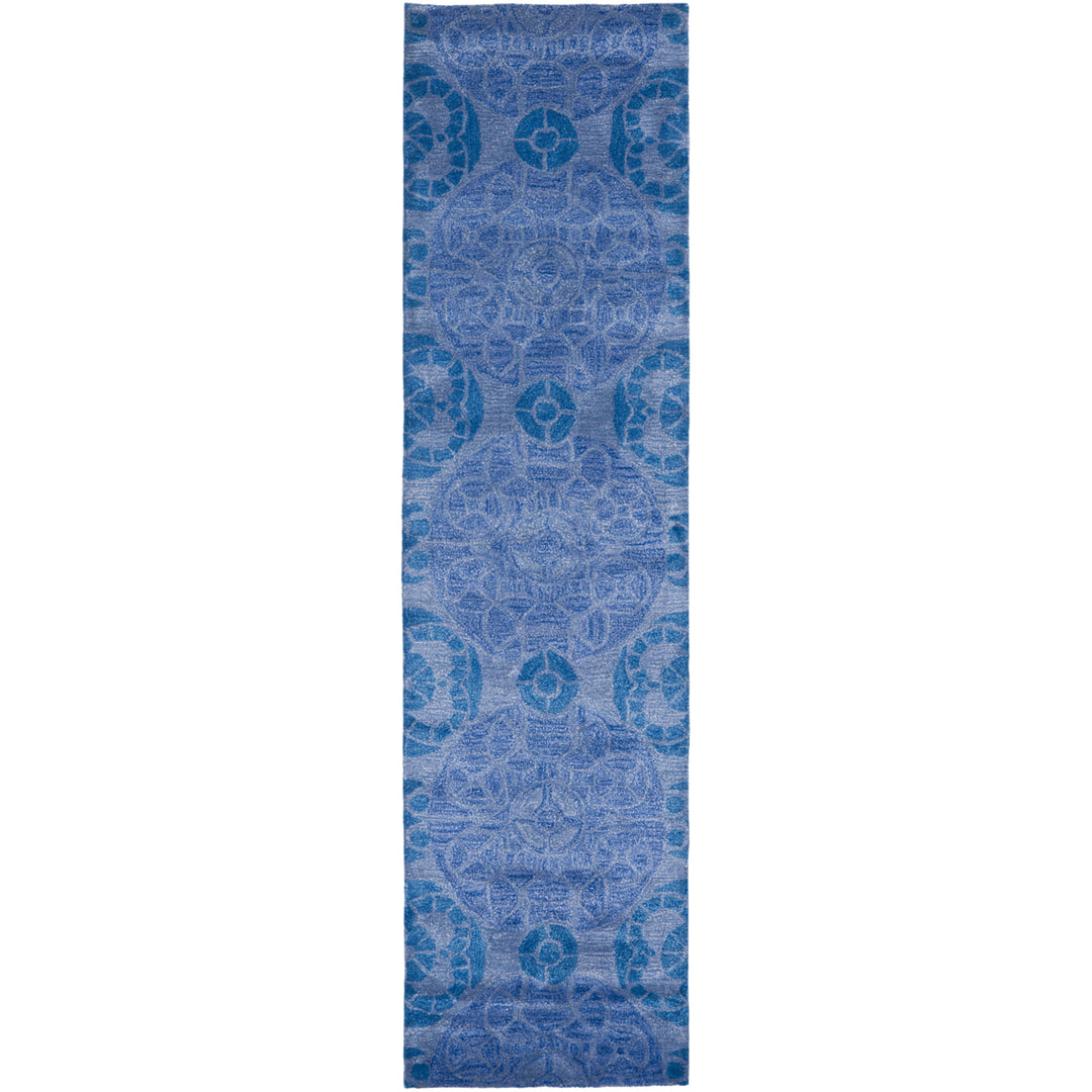 SAFAVIEH Wyndham Collection WYD376E Handmade Blue Rug Image 5
