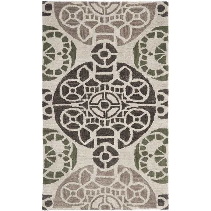 SAFAVIEH Wyndham WYD376B Handmade Ivory / Brown Rug Image 1