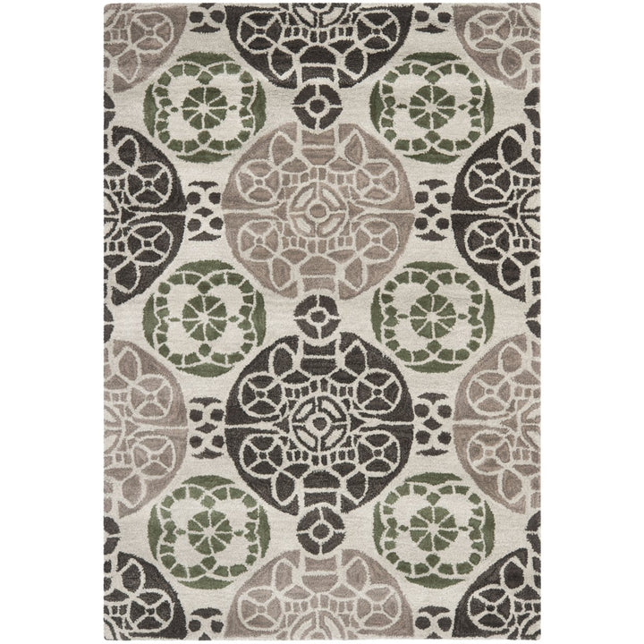 SAFAVIEH Wyndham WYD376B Handmade Ivory / Brown Rug Image 1