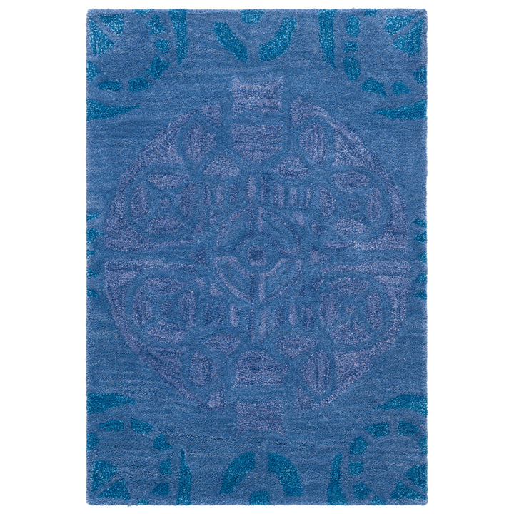SAFAVIEH Wyndham Collection WYD376E Handmade Blue Rug Image 8
