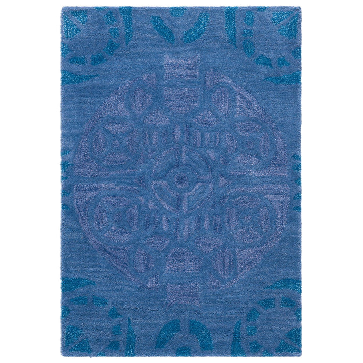 SAFAVIEH Wyndham Collection WYD376E Handmade Blue Rug Image 1