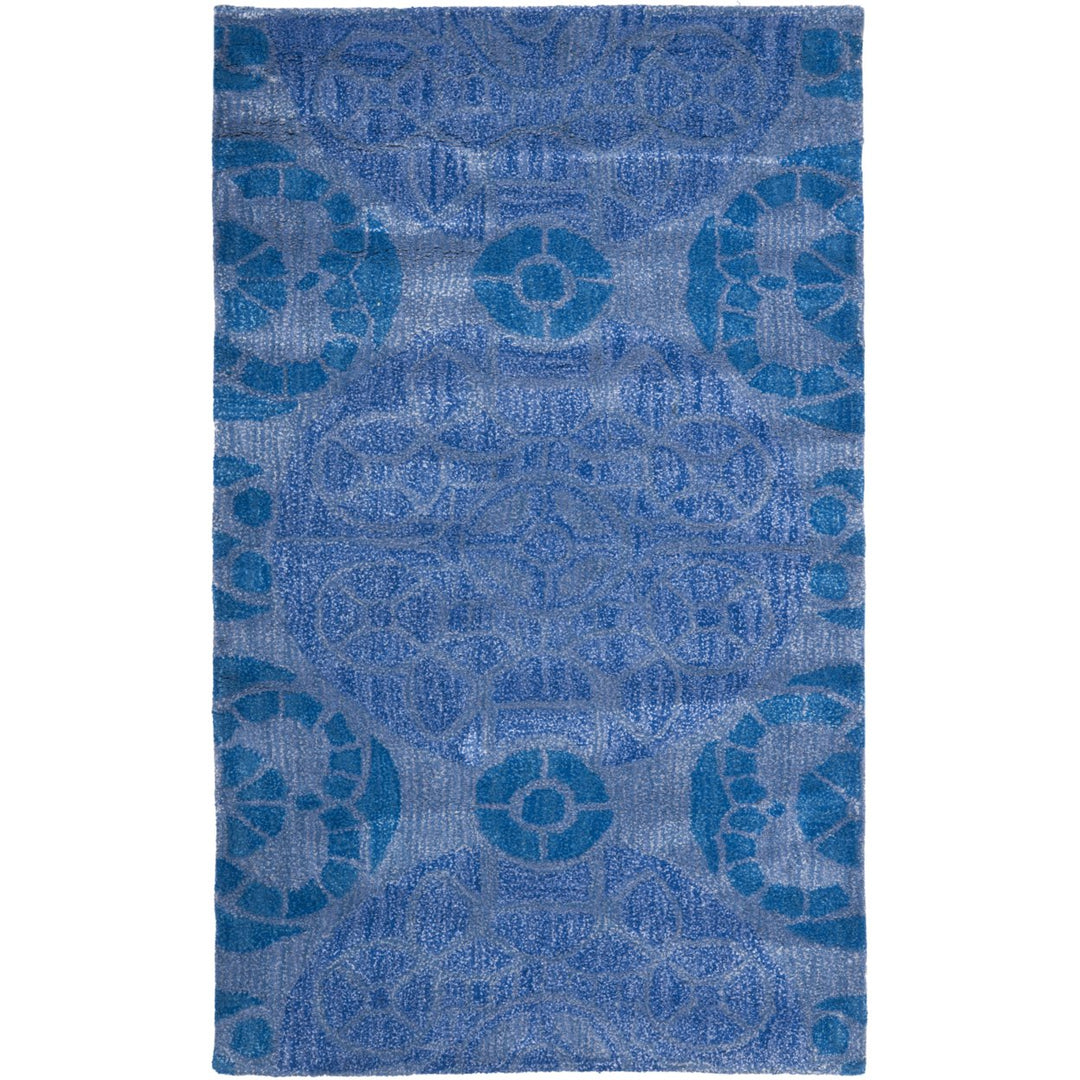 SAFAVIEH Wyndham Collection WYD376E Handmade Blue Rug Image 1