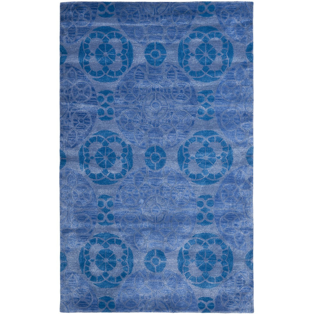 SAFAVIEH Wyndham Collection WYD376E Handmade Blue Rug Image 1