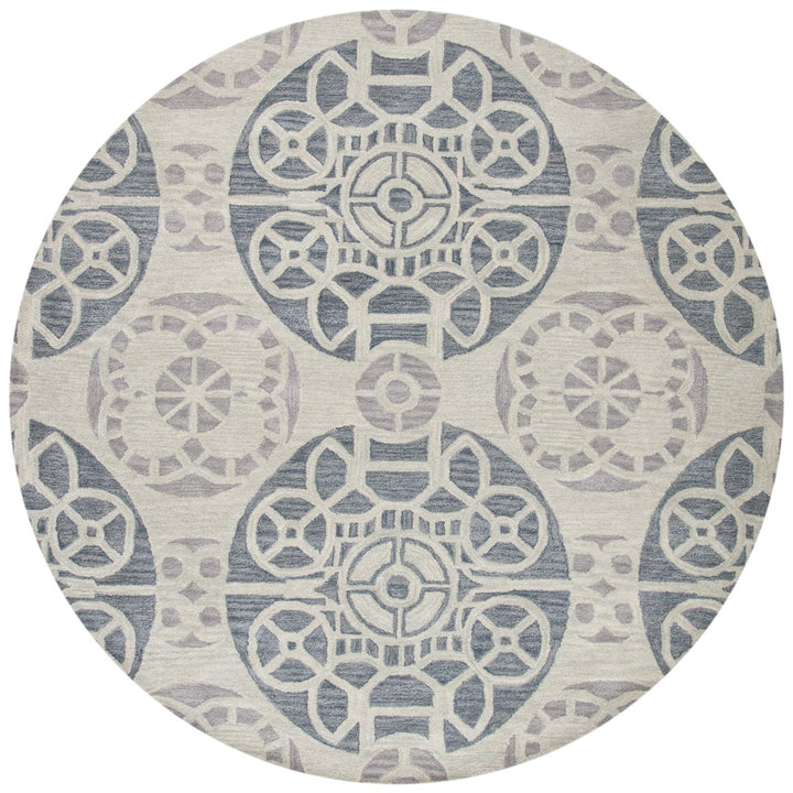 SAFAVIEH Wyndham WYD376G Handmade Silver / Blue Rug Image 1