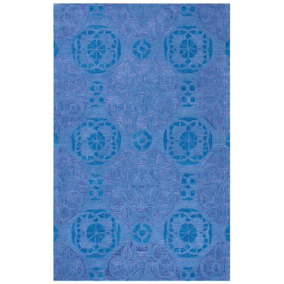 SAFAVIEH Wyndham Collection WYD376E Handmade Blue Rug Image 1