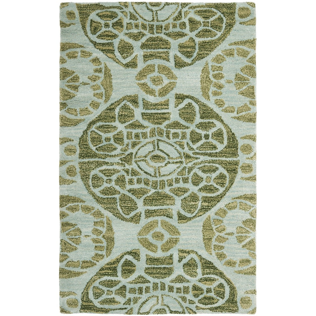 SAFAVIEH Wyndham WYD376K Handmade Turquoise / Green Rug Image 3