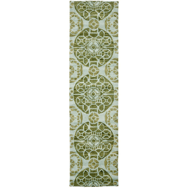 SAFAVIEH Wyndham WYD376K Handmade Turquoise / Green Rug Image 4